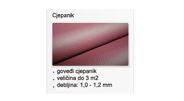 Cjepanik Koža goveđi cjepanik - Slika 1